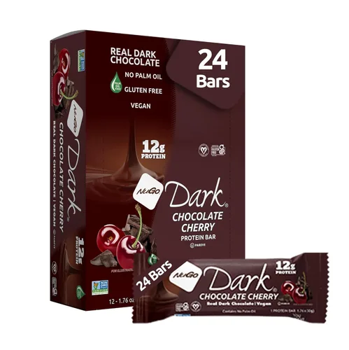 Vista 16 de NuGo Dark, caja variada de muestra, barra de proteínas veganas de 0.47-0.31 onzas, sin gluten, 12 CT