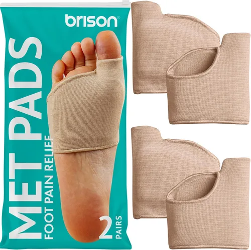 Vista 10 de Almohadillas metatarsianas diseñadas por podólogos Brison para mujeres y hombres - Fundas de gel para aliviar el dolor en la bola del pie