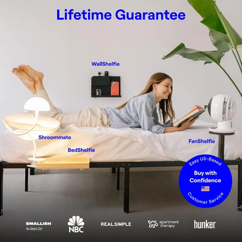 Vista 6 de BedShelfie - Estante de cabecera para dormitorio con litera y litera superior, elementos esenciales para dormitorio universitario, cadí de cabecera