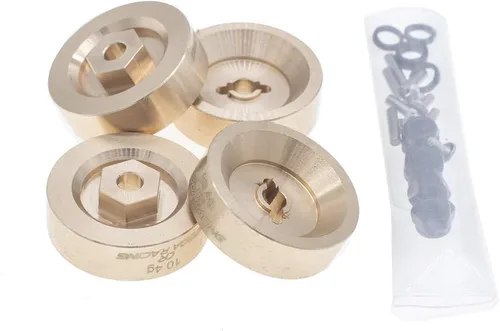 Vista 4 de 4 unids 0.37 oz latón rueda pesos adaptador hexagonal 0.197 in para AXIAL SCX24 AXI00001 AXI00002 AXI00005 AXI00006 actualizaciones 1/24 RC Crawler