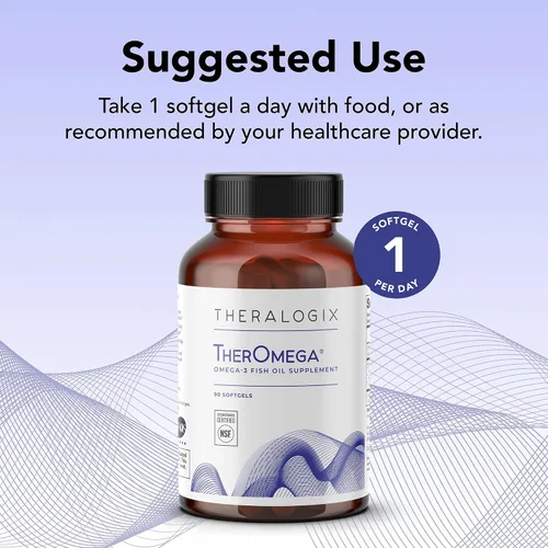 Vista 4 de Theralogix TherOmega Omega-3 Suplemento de aceite de pescado - Apoya la salud del corazón, el cerebro, el sistema inmunológico y las articulaciones*
