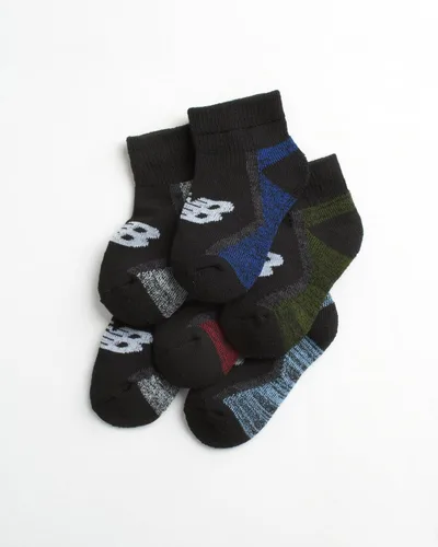 Vista 3 de New Balance Calcetines para bebé, paquete de 6 calcetines acolchados de corte de un cuarto (bebébebé)