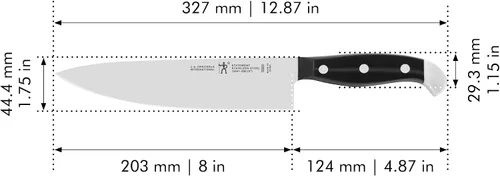 Vista 3 de HENCKELS Statement Razor-Sharp - Juego de cuchillos de chef de 2 piezas, diseño alemán informado por más de 100 años de maestría, negro/acero