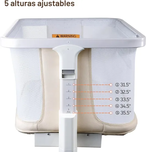 Vista 6 de VaVaSoo Cuna eléctrica para bebé, cama de malla con balanceo automático de 3 velocidades, 8 sonidos relajantes, control remoto, cuna de bebé