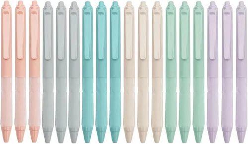 Vista 10 de Linbsunne - Bolígrafos de punta media de 1 mm con agarre súper suave para hombres y mujeres, bolígrafo retráctil negro (paquete de 12)