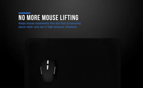 Vista 2 de Tapete para mouse SubZERO Gaming TYKA con bordes cosidos (negro), Negro