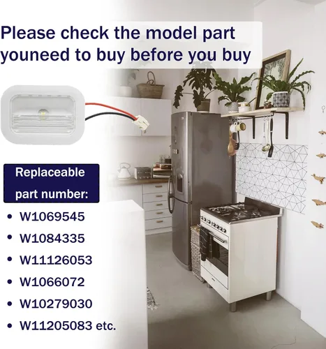 Vista 8 de W10695459 W10843353 W11205083 para Whirlpool Kenmore Maytag Refrigerador Led Light Freezer Board Reemplazo Sustituye 10660728 W10279030 W11126053