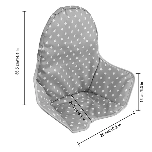 Vista 7 de Twoworld Cojín para silla alta IKEA Antilop, funda de asiento para silla alta de bebé, cojín para silla alta IKEA Antilop (gris de moda)
