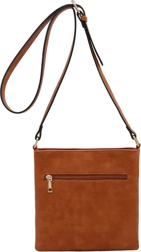 Vista 43 de Bolso bandolera clásico de tamaño mediano con placa dorada