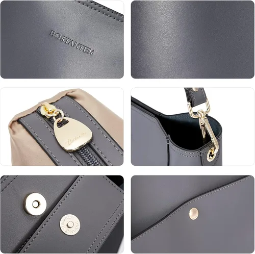 Vista 9 de BOSTANTEN Billeteras de cuero para mujer, paquete RFID, bolsos de cuero para mujer