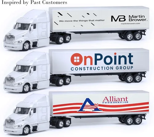 Vista 2 de NewRay SS-15553D Camión personalizado 1:43, Peterbilt 387 Camionero de largo recorrido, cabina de metal fundido a presión, estilo de camión