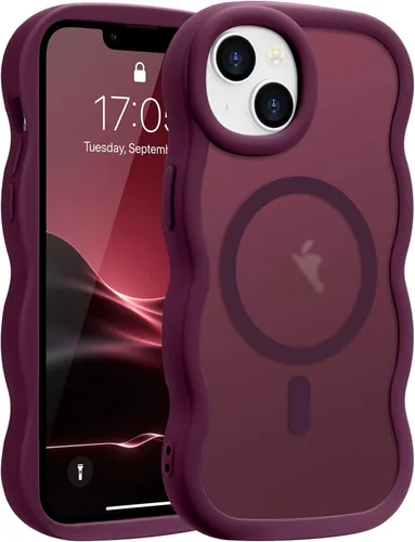 Vista 220 de Pepmune - Funda para iPhone 12 Pro Max con marco ondulado y estructura rígida, color mate claro, cubierta trasera unisex, compatible con Magsafe