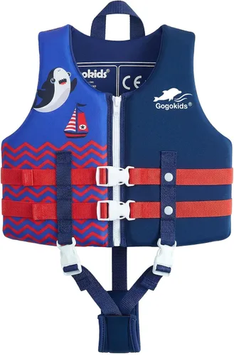 Vista 24 de Gogokids Chaleco de natación para niños de 2-3-4-5-6-7-8-9 años, flotadores de piscina para niños de 30-50-70 libras, flotabilidad para niños
