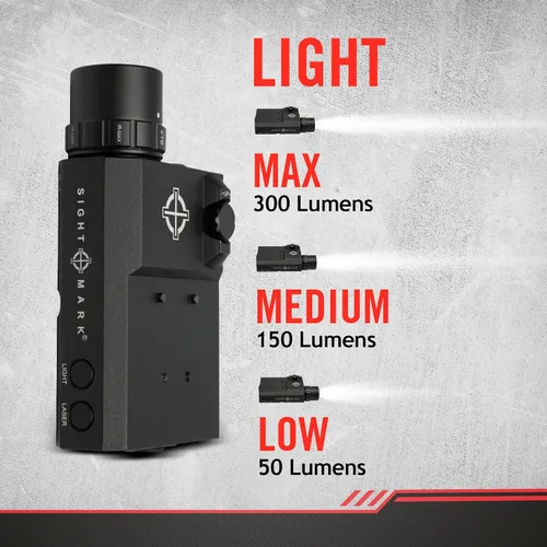 Vista 2 de Sightmark LoPro linterna (visible e IR) con combo de mira láser verde
