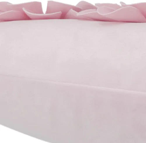 Vista 5 de JWH - Funda de almohada de flores 3D, terciopelo, rosa brillante, 12 x 20 pulgadas Acento decorativo de girasol, diseño floral lumbar, cama
