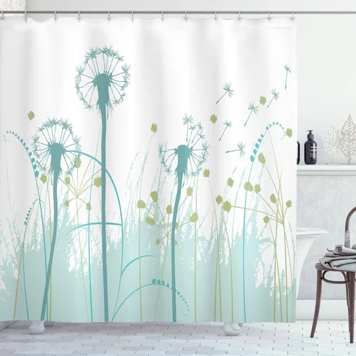 Vista 55 de Ambesonne Decor Collection cortina para regadera de baño de poliéster