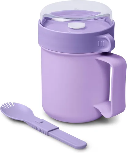 Vista 14 de MATICAN Taza de sopa para microondas con tapa, recipiente para sopa con tapa para fideos ramen, sopa, bebidas, apto para microondas, incluye Gris