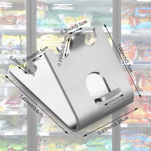 Vista 3 de HK 920158 Clip para estante del congelador, soporte para estante del refrigerador del refrigerador, clips de hebillas cuadradas de repuesto, ganchos