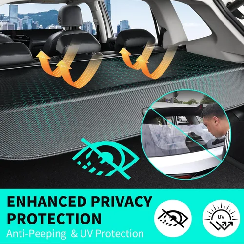 Vista 6 de Tecoom Cubierta de carga para accesorios Toyota 4Runner 2010-2024, cubierta trasera retráctil para maletero de equipaje, pantalla de privacidad