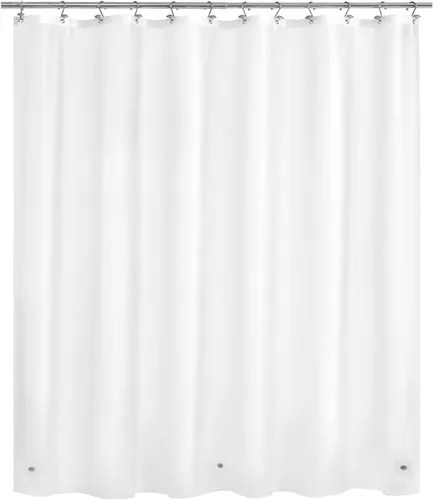 Vista 51 de Cortina de regadera para cabina de ducha 36x72, forro de cortina de regadera de plástico PEVA para baño, ligera e impermeable, 36 x 72, transparente