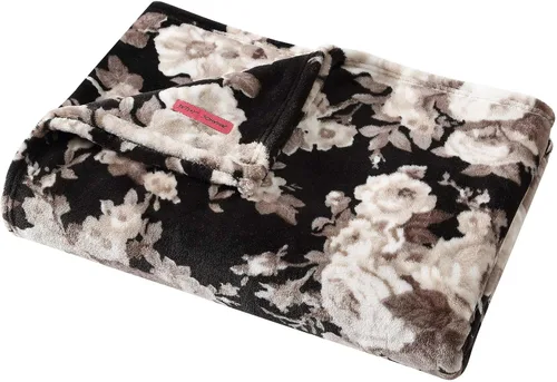 Vista 13 de Betsey Johnson Manta tamaño King, ropa de cama de felpa suave con acogedor reverso de sherpa, manta para sofá o cama, ligera para todas