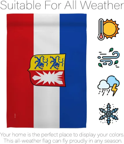 Vista 6 de Schleswig Holstein - Bandera de casa – Estados regionales de Alemania Central Europa Territorio de la antigua historia del país – Cartel decorativo
