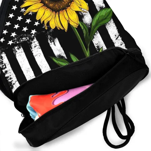 Vista 3 de Mochila con cordón a granel para gimnasio, yoga, deportes al aire libre