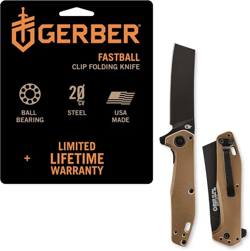 Vista 10 de Gerber Gear Fastball - Cuchillo plegable delgado y ligero con liberación de bloqueo, cuchillo de bolsillo con clip de 3 posiciones, equipo EDC, 3