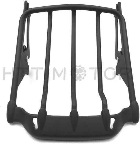 Vista 3 de HTT Group Rack negro de dos pisos para equipaje, para Harley Davidson Touring 2009-2016 Street Glide FLHX Road King FLHR Electra Glide FLHT Road