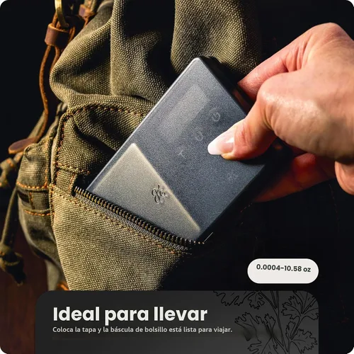 Vista 5 de Greater Goods - Balanza de bolsillo de precisión - 300 x 0.01 g, balanza digital de miligramos con 6 unidades para joyas, monedas, hierbas