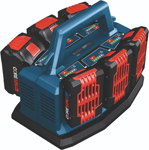 Vista 3 de Bosch GAL18V6-80 Cargador de Batería Rápido de 18V de 6 Compartimentos