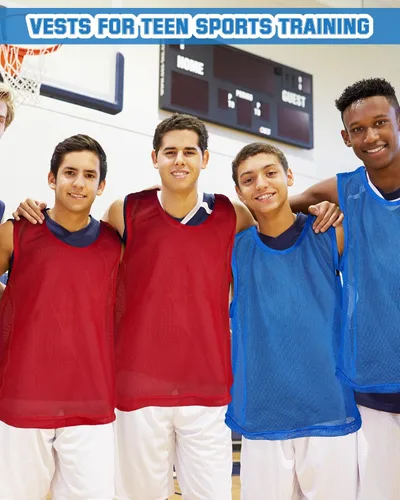 Vista 7 de 36 piezas de chalecos para adultos, camisetas de práctica en equipo para deportes, fútbol, fútbol, baloncesto, práctica