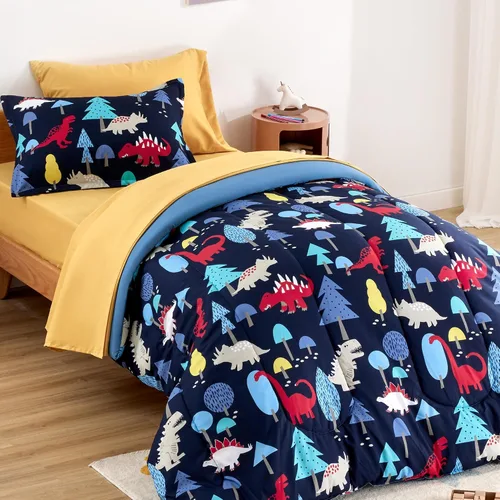 Vista 14 de SLEEP ZONE Juego de edredón de 2 piezas con estampado de 2 piezas para niñas, resistente a la decoloración, lavable a máquina, color rosa ballet