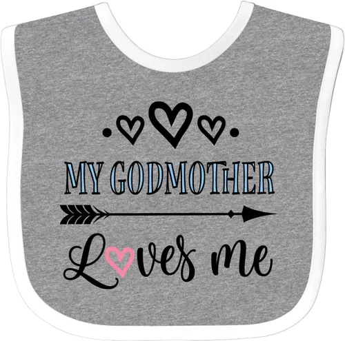 Vista 5 de inktastic Babero para bebé My Godmother Loves Me Godchild