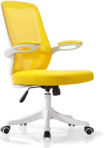 Vista 4 de Office Chair Ergonomic Swivel Mesh Mid Back Computer Desk Chair with Flip Up Arms Color Optional(Black)