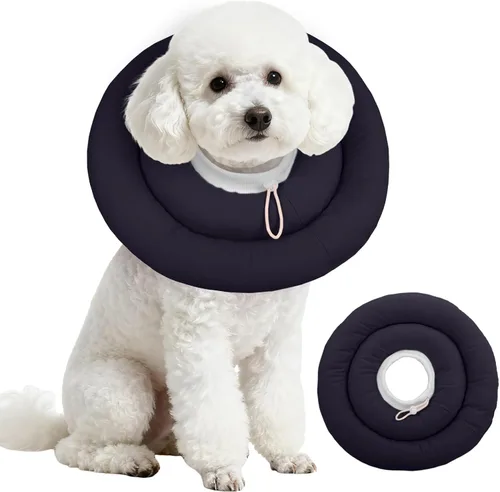 Vista 30 de IDOMIK - Collar de recuperación para perros, cono suave impermeable para perros después de la cirugía Comfy Protective Elizabethan Collar