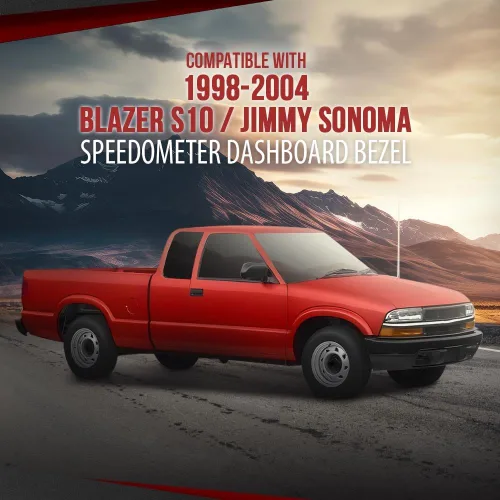 Vista 5 de CROSSDESIGN Bisel de tablero de instrumentos con bisel de tablero doble DIN compatible con Chevy Blazer S10 GMC Jimmy Sonoma 1998-2004