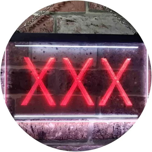 Vista 14 de ADVPRO XXX - Letrero de neón LED de doble color iluminado para adultos, color azul y rojo, 12 x 8.5 pulgadas, st6s32-i0791-br