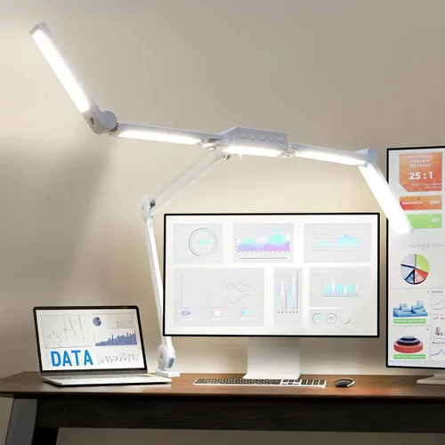 Vista 17 de Neatfi Elite - Lámpara de trabajo HD XL, 1600 lúmenes, 84 LED SMD, 6500K, atenuación no polar, luz de escritorio para el hogar, la oficina y la sala