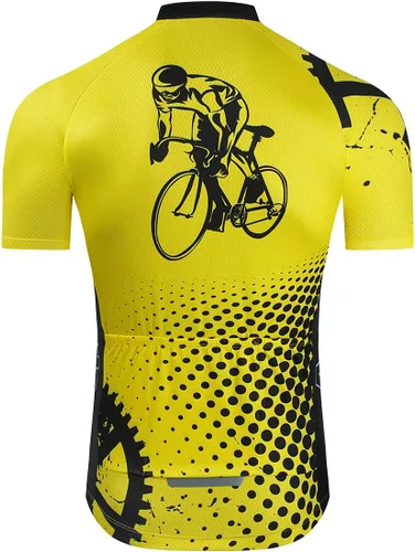 Vista 2 de Aogda Cycling Jersey Camisetas de ciclismo para hombre, ropa de manga corta para bicicleta