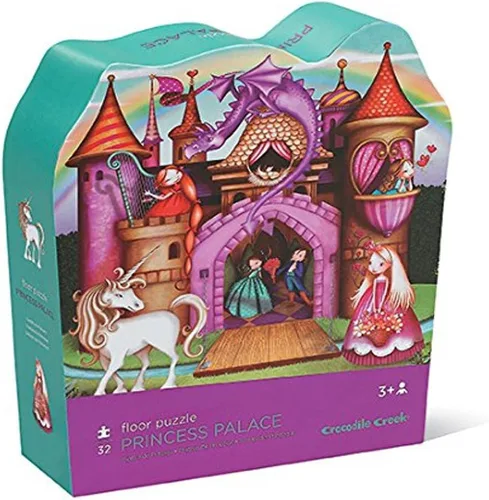 Vista 10 de Crocodile Creek - Rompecabezas de suelo con caja de alta resistencia para almacenamiento, Safari salvaje, Multicolor