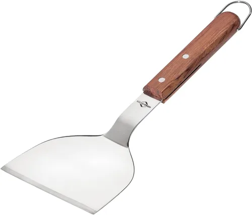 Vista 5 de Küchenprofi Cepillo de barbacoa de acero inoxidable – 17.7 pulgadas de largo, mango de palisandro – Cepillo de parrilla resistente y limpiador