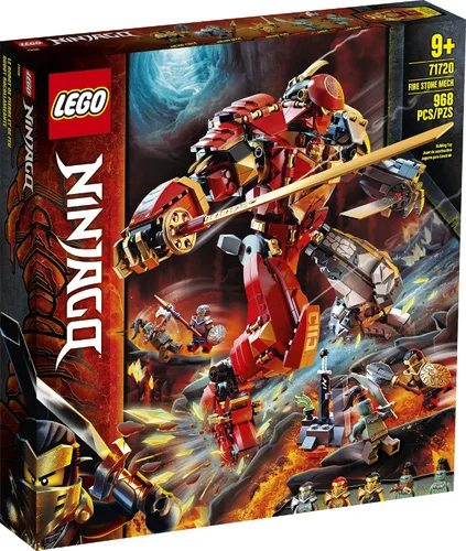Vista 4 de LEGO NINJAGO Fire Stone Mech 71720 Kit de construcción con mecha ninja (968 piezas)