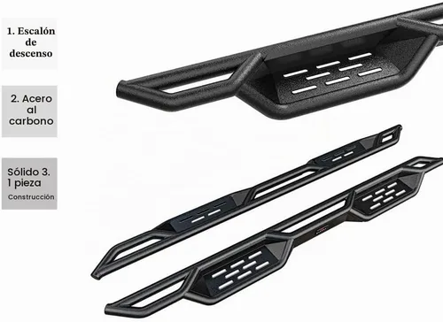 Vista 3 de Estribos HD Ridez Serie N para Frontier Crew Cab 2005-2026