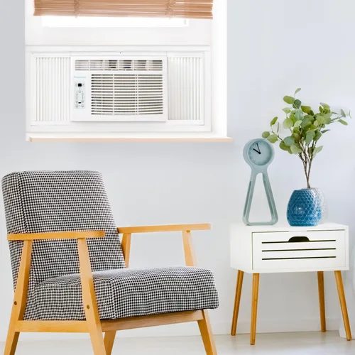 Vista 2 de Energy Star 6,000 BTU - Aire acondicionado para ventana con mando a distancia LCD Follow Me 115 V, deshumidificador, control remoto inteligente