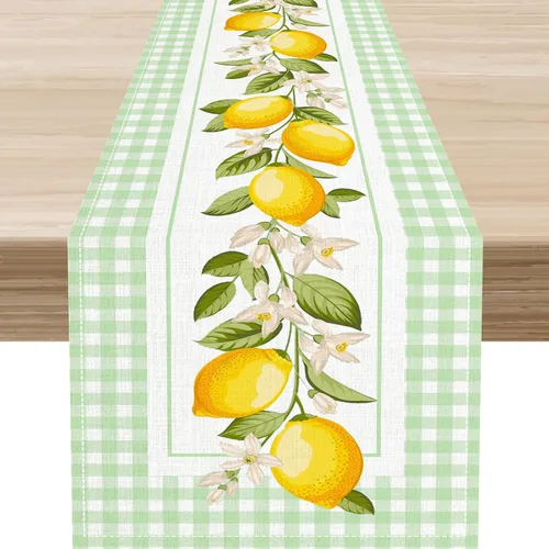 Vista 16 de Camino de mesa de primavera con margaritas, rústico, de temporada, con margaritas, acuarela, letras vintage, cocina, comedor, cocina, sala de estar