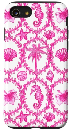 Vista 18 de Funda rosa hawaiana para iPhone 16 Coastal Nieta Coco Girl Preppy