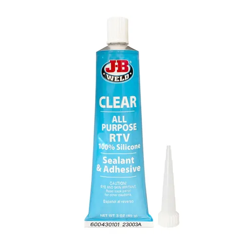 Vista 2 de Sellado J-B Weld Negro Rtv, 3 oz, Transparente