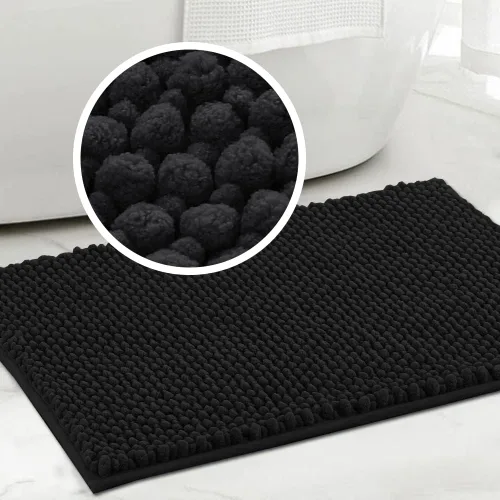 Vista 30 de Turquoize Alfombras de baño de felpilla antideslizante para baño, 17 x 24 pulgadas, extra suaves y absorbentes, lavables a máquina, perfectas