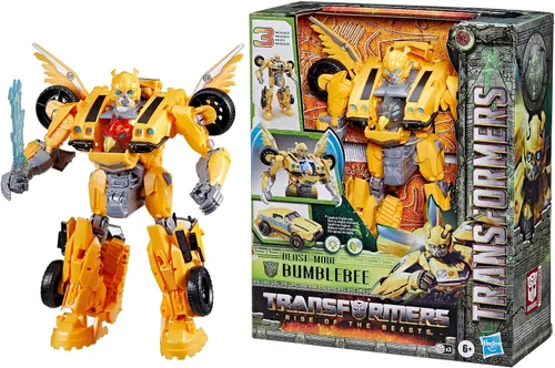 Vista 13 de Juguetes Transformers Rise of The Beasts Movie, Juguete Convertible Bumblebee Modo Bestia con Luces y Sonidos, Edades 6 y más, 10 pulgadas